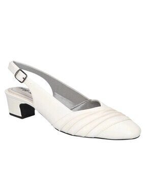 Easy Street Women's SZ 11M White Slingback Heels NWOB